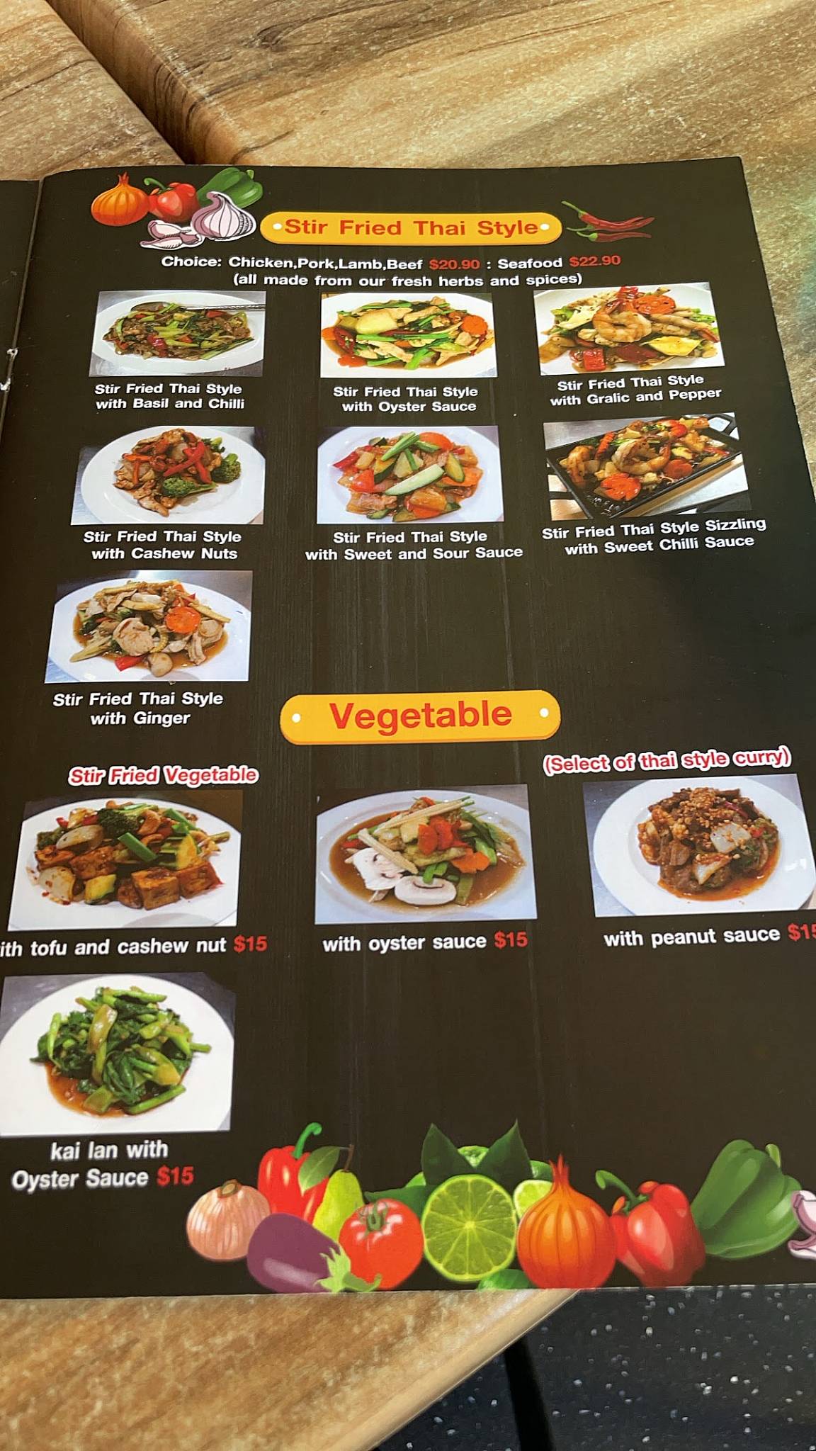 Menu At Thai Lemongrass Restaurant Busselton