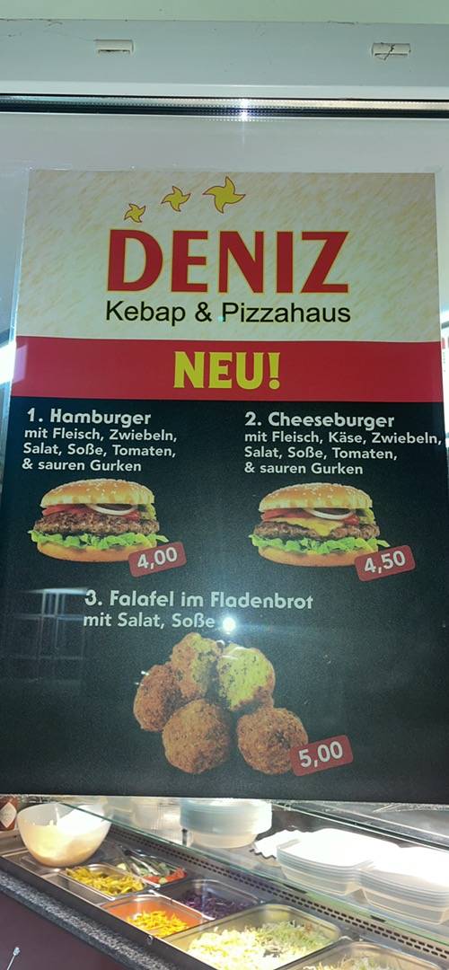 Speisekarte Von Deniz Kebap Pizza Haus Wadern