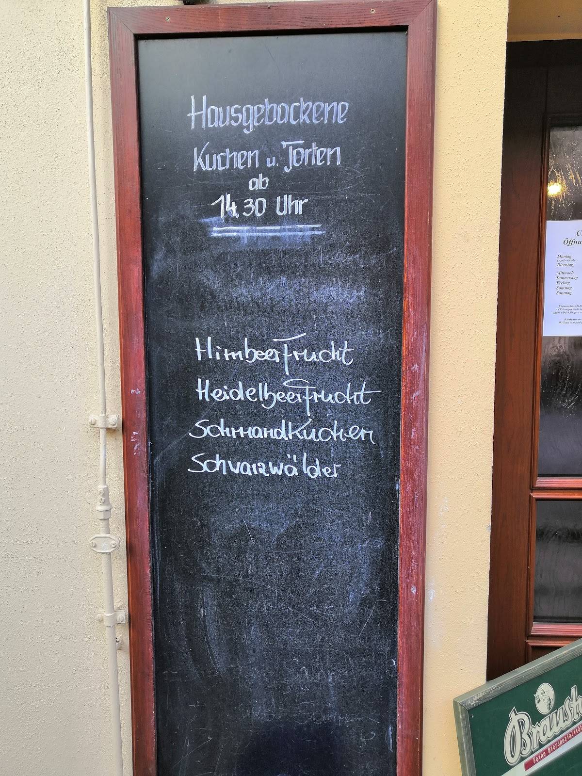 Speisekarte Von Schlo Gasthaus Restaurant Niederwiesa Schlo Allee