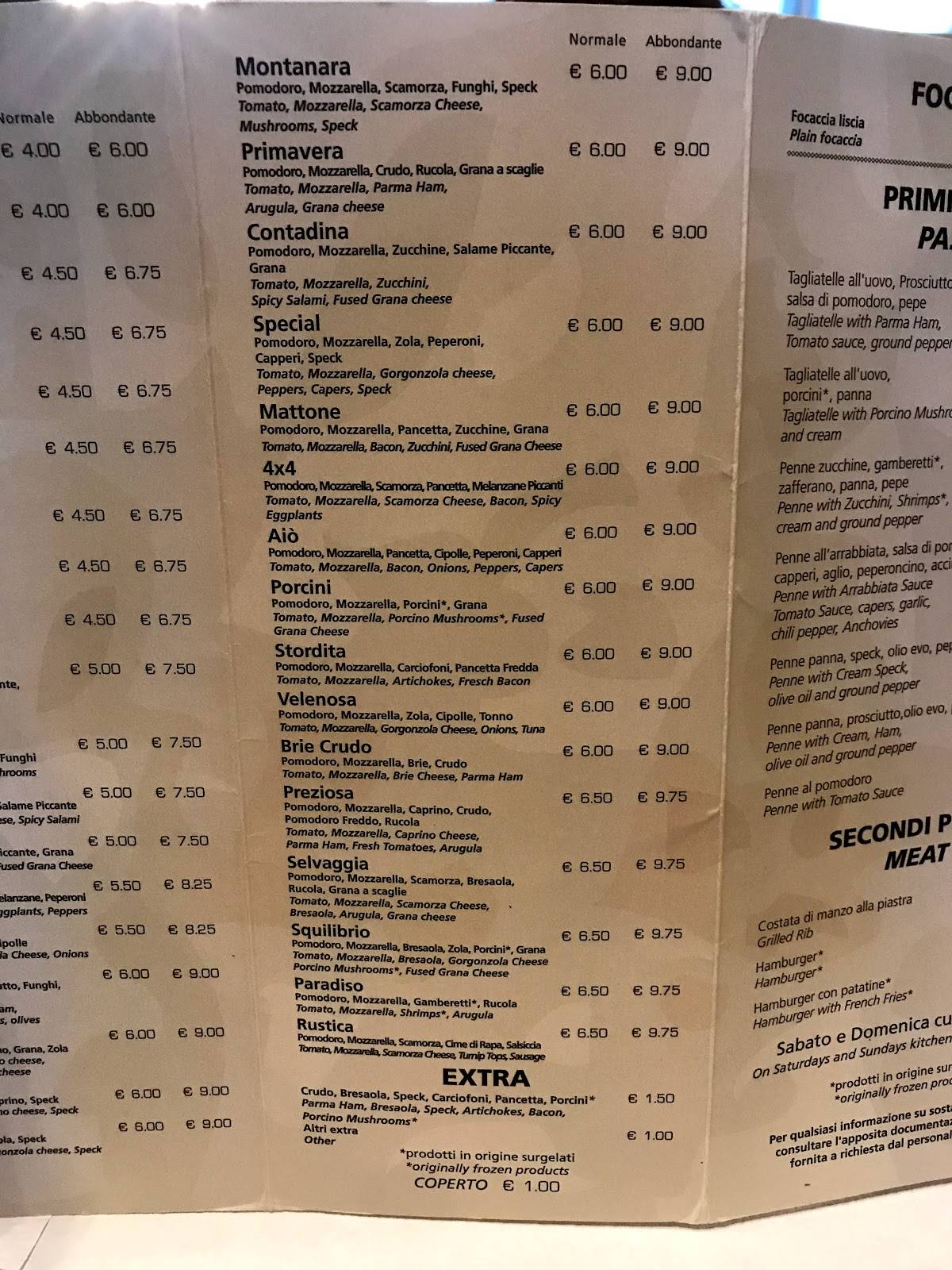 Menu Da Poldo Pizzeria Cormano