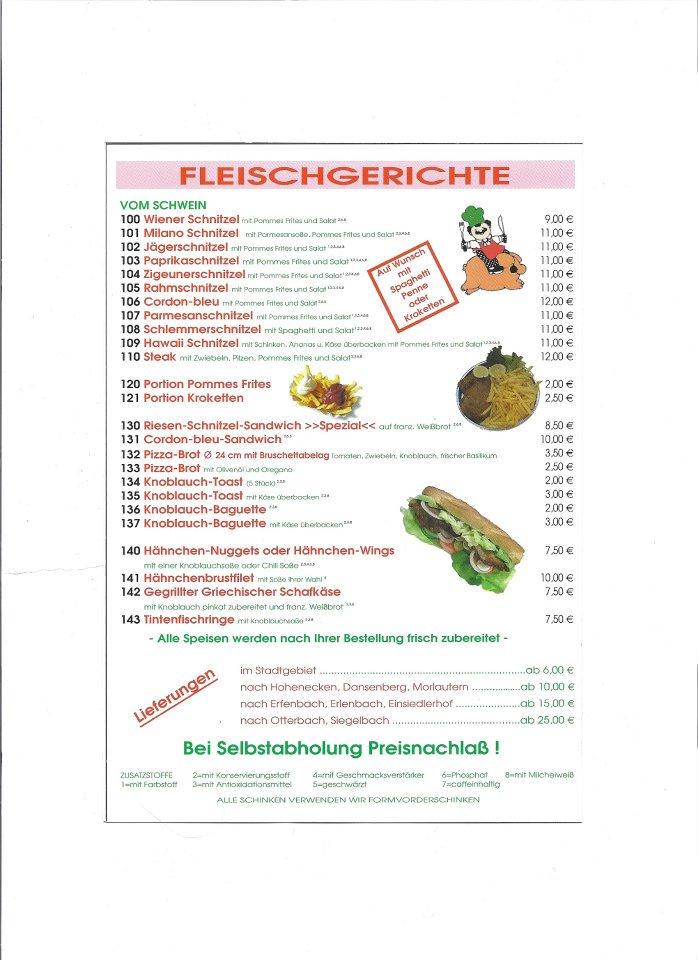 Speisekarte Von Heimservice Milano Restaurant Kaiserslautern