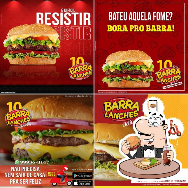 Peça um hambúrguer no Barra Lanches