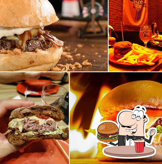 Consiga um hambúrguer no O Aviador Burger & Beer