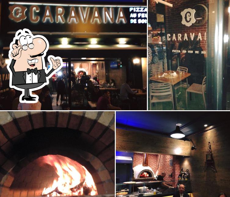 L'intérieur de Pizza Au Feu Du Bois "Caravana"