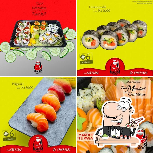 Peça diversas opções de sushi