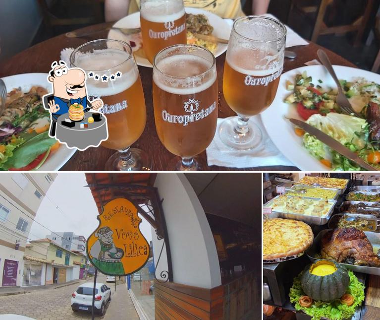 Esta é a foto mostrando comida e exterior a Vovô Lilica