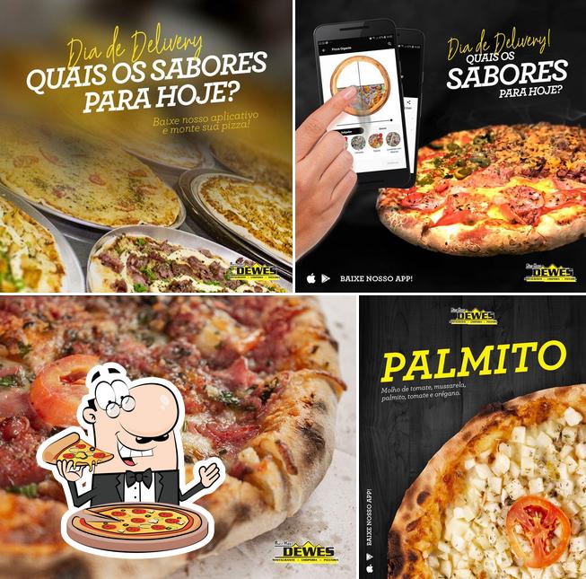 No Dewes Bier Haus, você pode degustar pizza