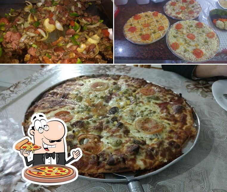 Escolha pizza no Pizzaria e Lanchonete JA