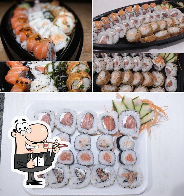 Escolha diferentes opções de sushi