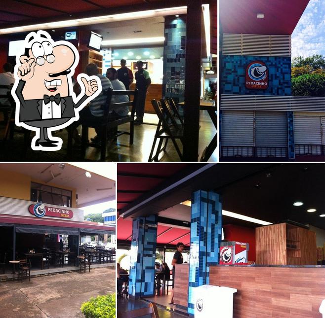 O interior do Pedacinho Pizzas