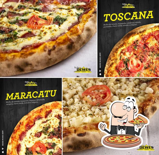 Consiga diferentes tipos de pizza