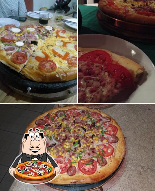 Escolha pizza no Cantina Da Mamma