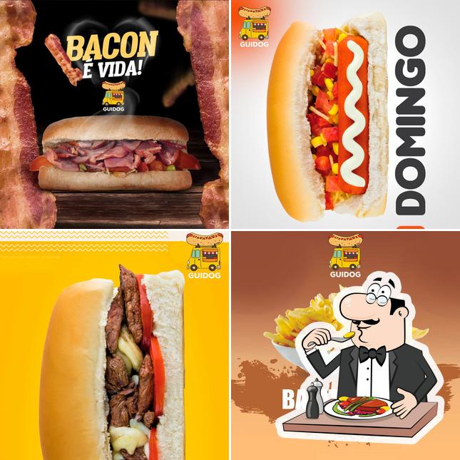 Comida em Gui Dog - Hot Dog Prensado