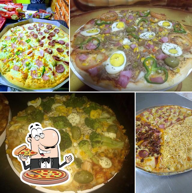 Consiga pizza no Meu Cantinho Canaã Pizzaria e Esfiharia