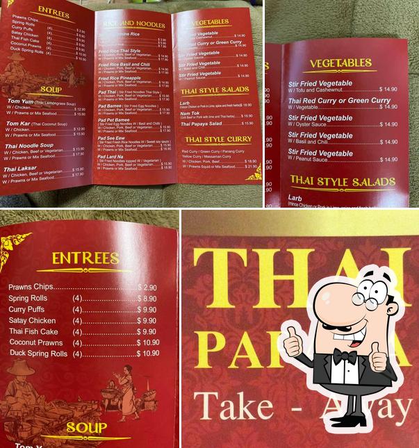 Thai Papaya Takeaway, 2 Dunsborough Pl in Dunsborough Restaurant menu