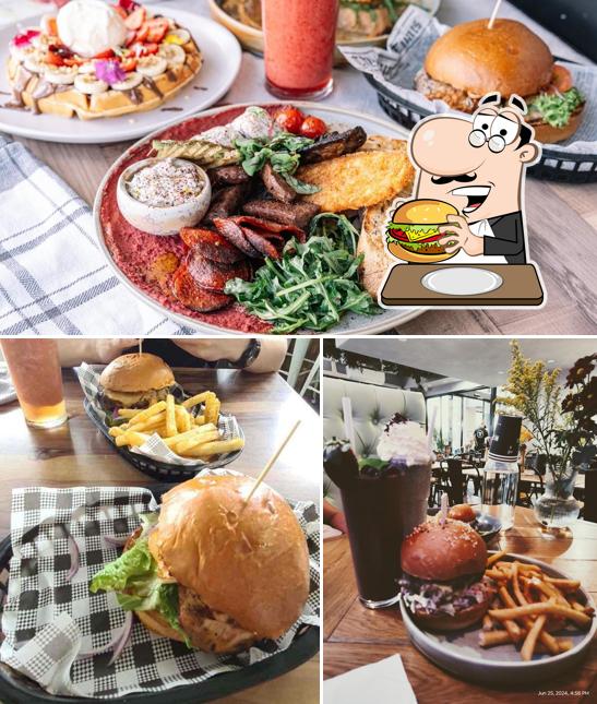 Try out a burger at Mi Casa Café