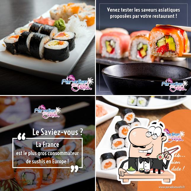 Les sushi sont servis à Paradise Sushi