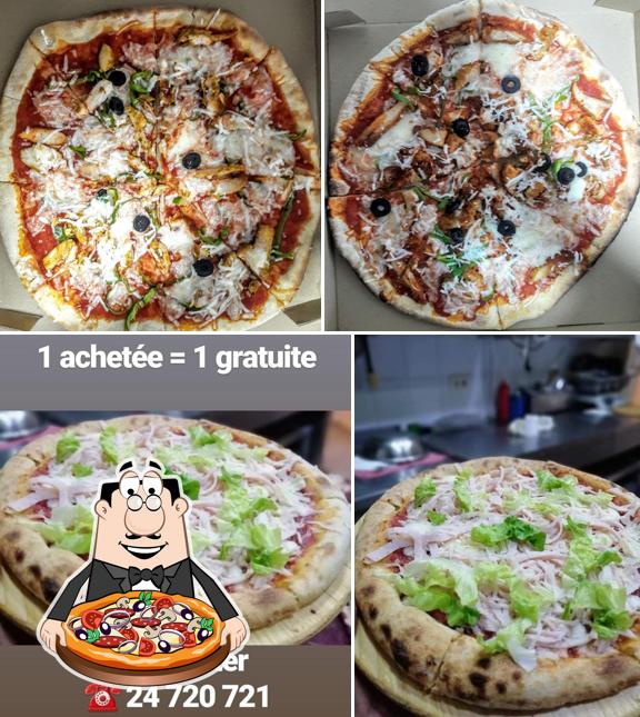 Choisissez des pizzas à Blunch