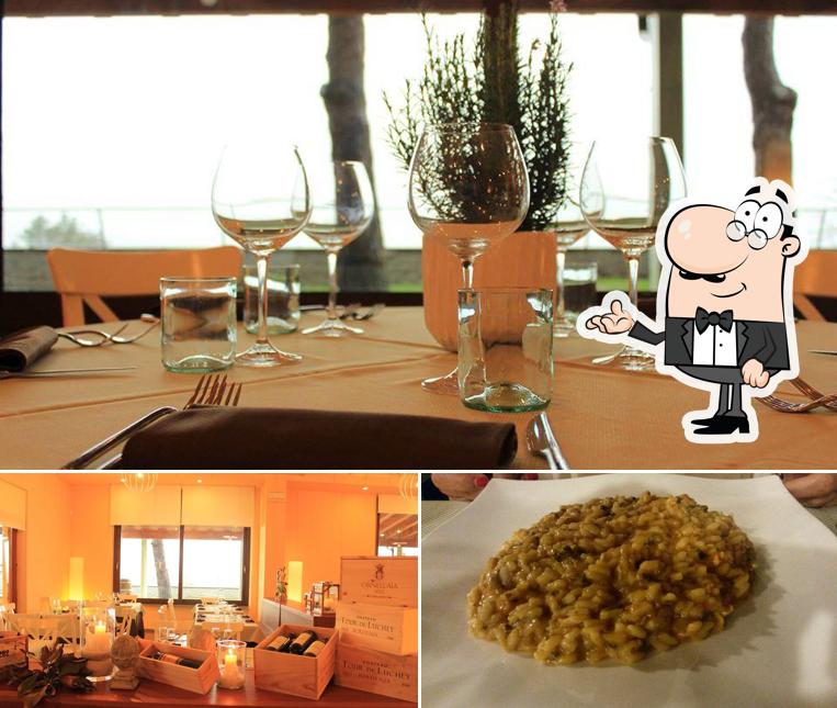 Tra le diverse cose da Ristorante Hotel La Trigola si possono trovare la interni e cibo