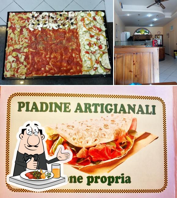 Parmi les différentes choses de la nourriture et la intérieur, une personne peut trouver sur La Pizzicosa