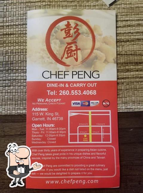 Chef Peng Chinese Restaurant in Garrett Restaurant menu and reviews