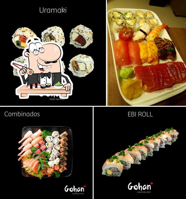 Peça diferentes opções de sushi