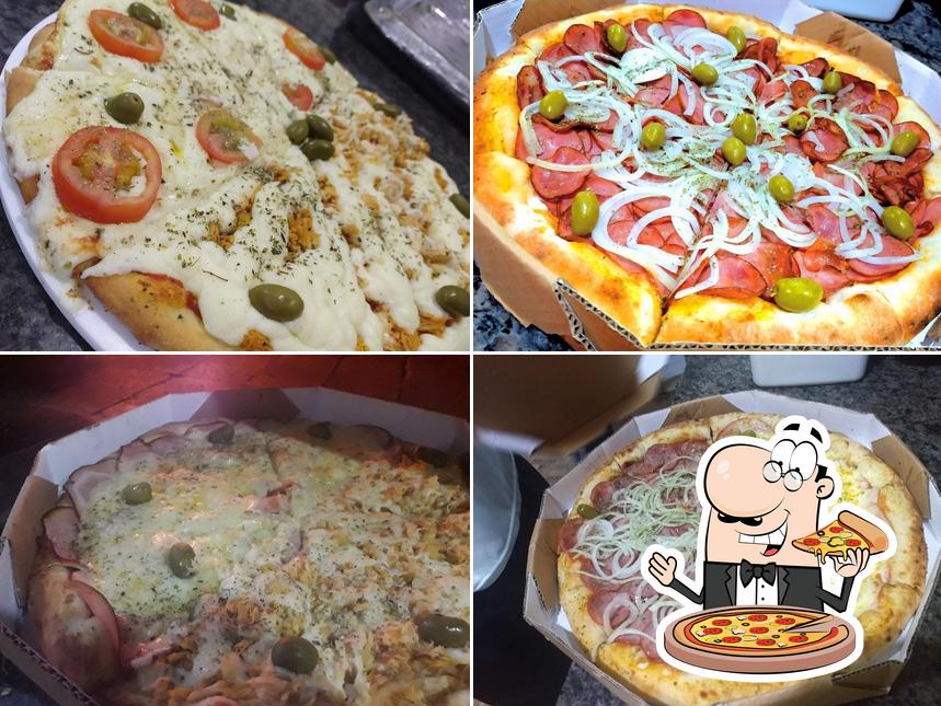 Escolha pizza no Pizzaria Bom Sabor