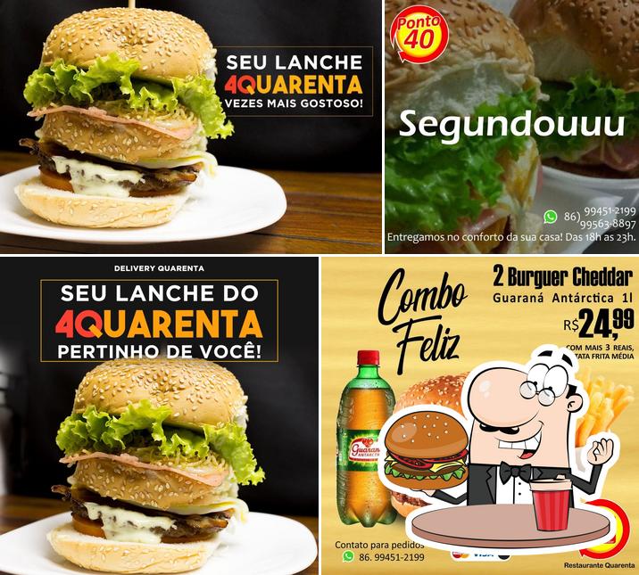 Peça um hambúrguer no Delivery 4Quarenta