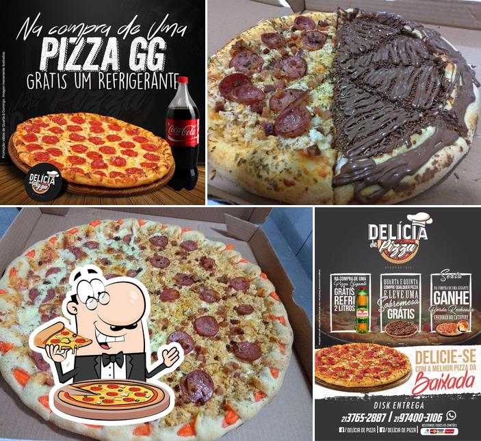 No Delícia De Pizza, você pode pedir pizza