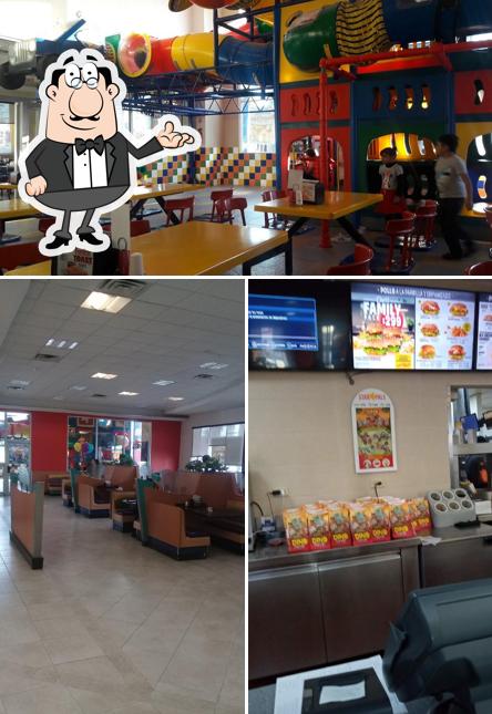 The interior of Carl's Jr