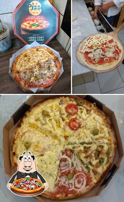 Consiga pizza no Pizzaria lanchonete brasilis