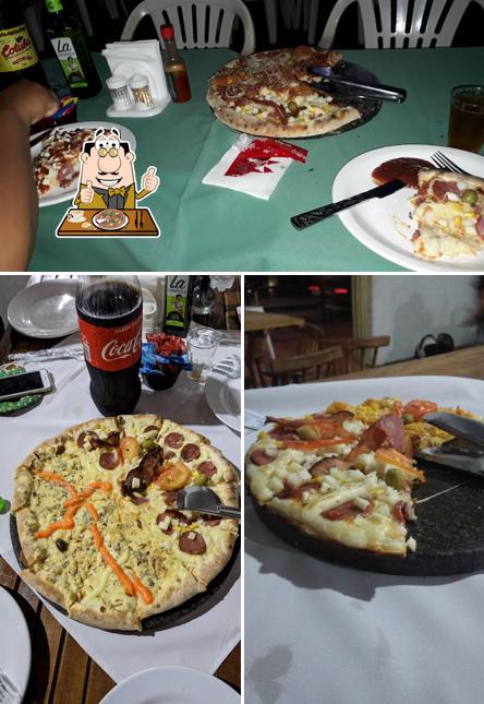 Escolha pizza no Pizzaria Do Leo