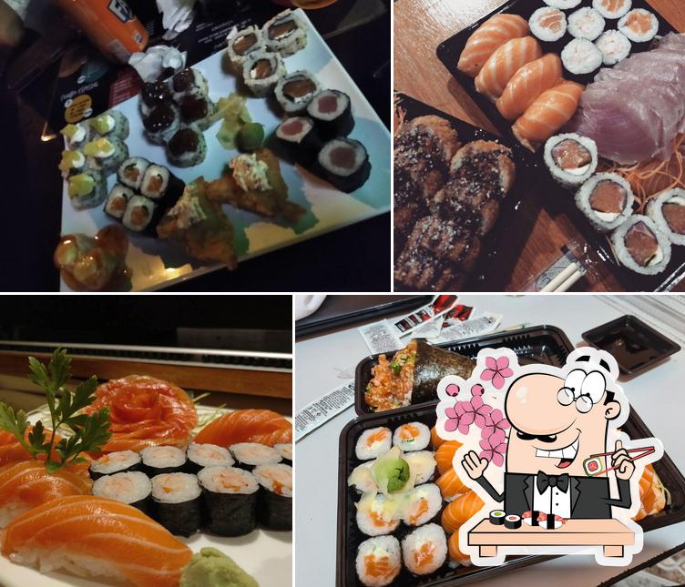 Peça diferentes opções de sushi