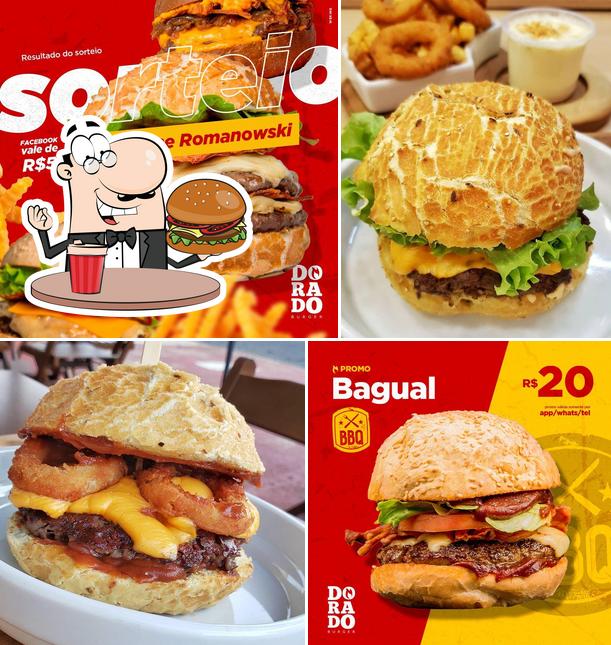 Consiga um hambúrguer no Dorado Burger