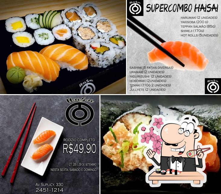 Peça diversas opções de sushi