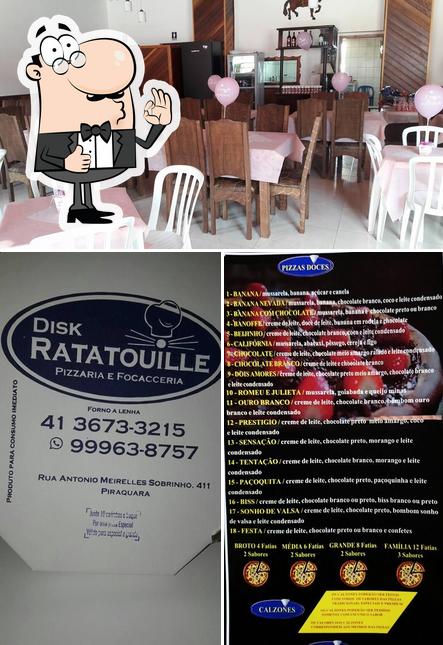 See this picture of Pizzaria Ratatouille