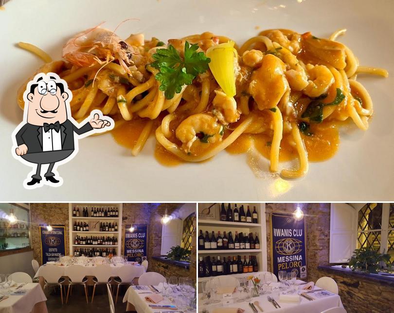 La interni e cibo del ristorante