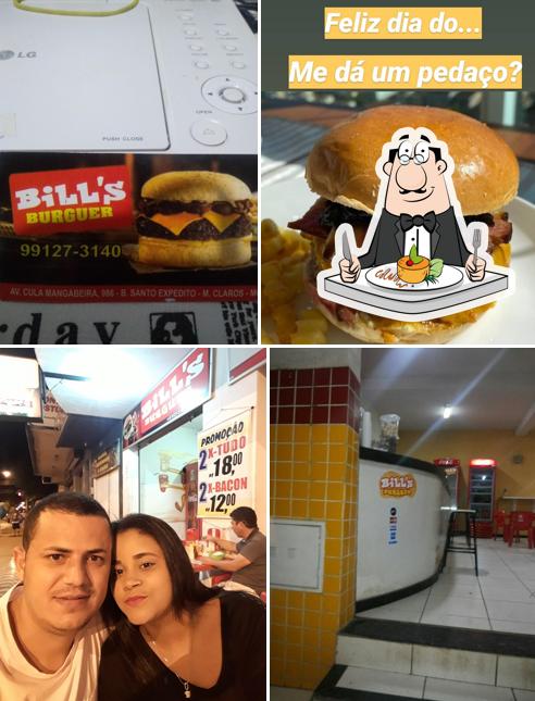 Entre diversos coisas, comida e interior podem ser encontrados no Bill's Burguer