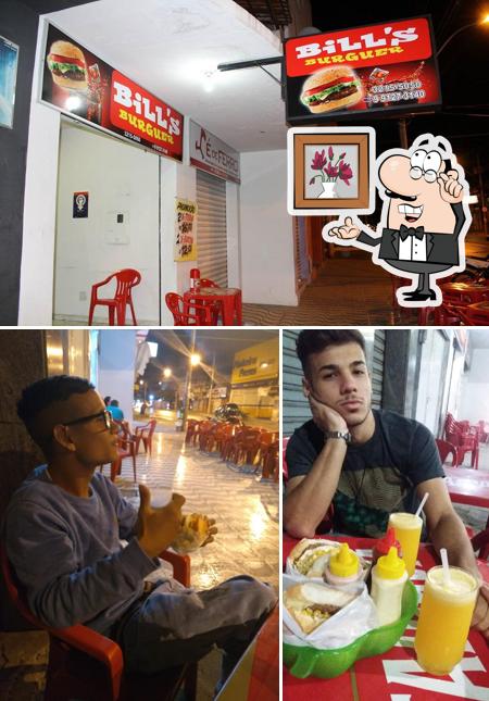 O interior do Bill's Burguer