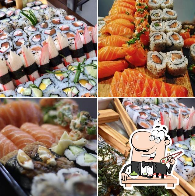 Experimente diferentes opções de sushi