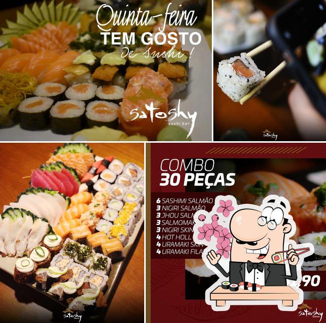 Prove diferentes opções de sushi