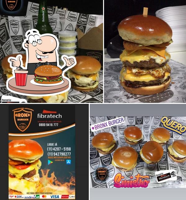 Peça um hambúrguer no Bronx Burger hambúrgueria artesanal