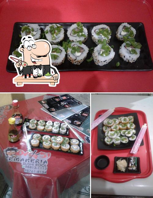 Prove diferentes opções de sushi