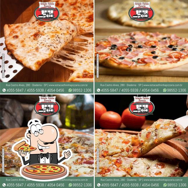 Escolha diferentes tipos de pizza