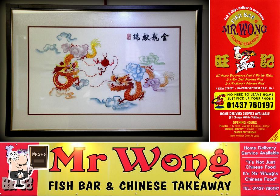Mr Wong Fish Bar & Chinese Takeaway in Haverfordwest Restaurant menu