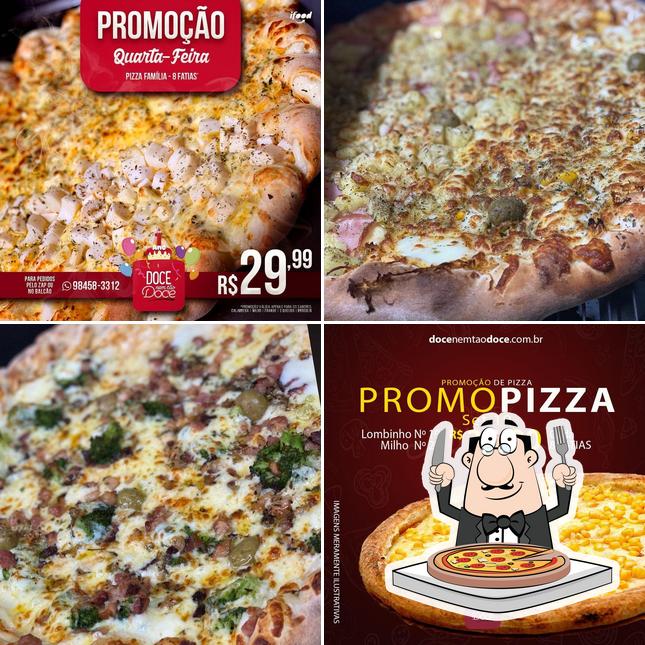 Experimente pizza no Doce Nem Tão Doce