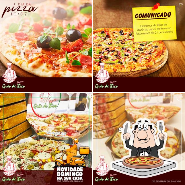 Peça pizza no Pizzaria Grão de Bico