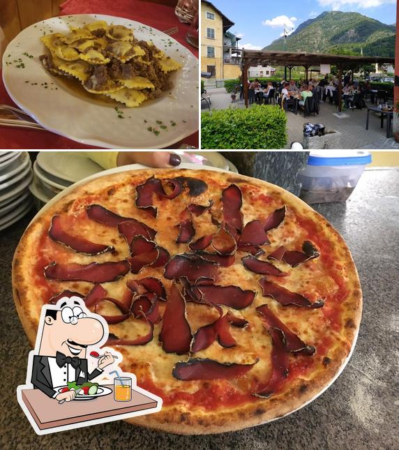 Tra le varie cose da Bar Ristorante Pizzeria Le Due A Di Bet A.&Gradina M si possono trovare la cibo e esterno