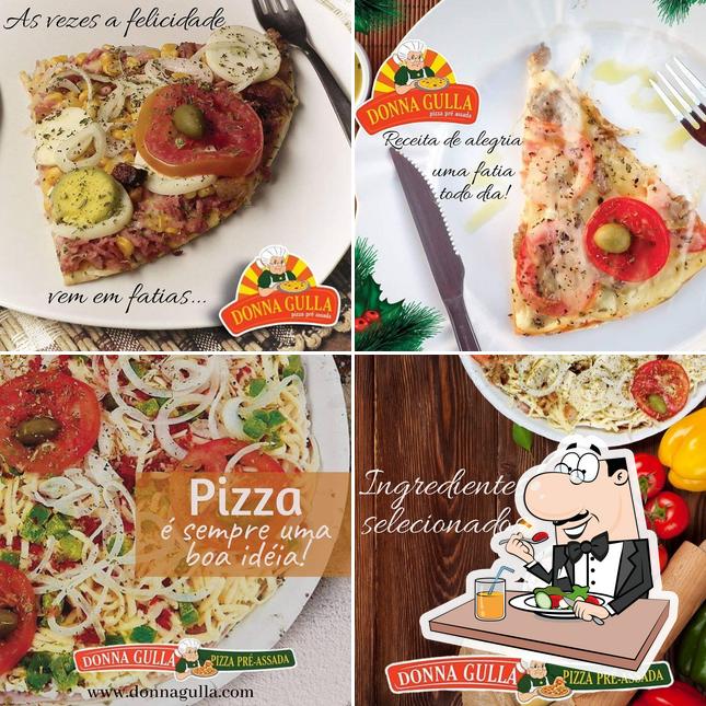 Comida em Donna Gulla pizzaria pré assada ( centro)