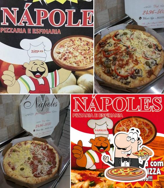 Peça pizza no Napoles Pizzaria e Esfiharia